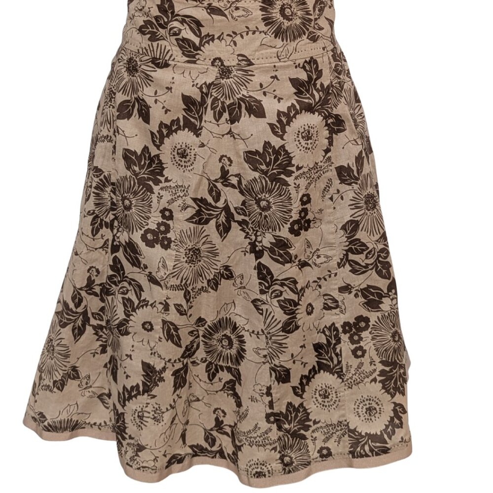 100% Cotton Neutral Floral Skirt - Picture 2 of 7